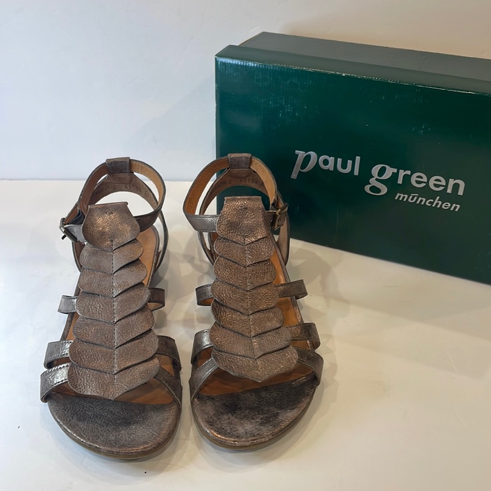 Paul Green Lola Metallic Bronze sandal, NEW, size 7.5
